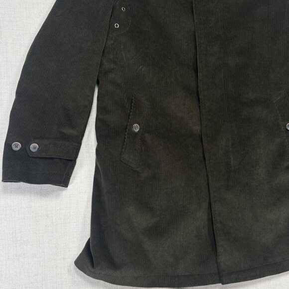 Tallia Mens Corduroy Coat Olive Green Quilted Lined Jacket Size Chest 47" - Picture 4 of 15